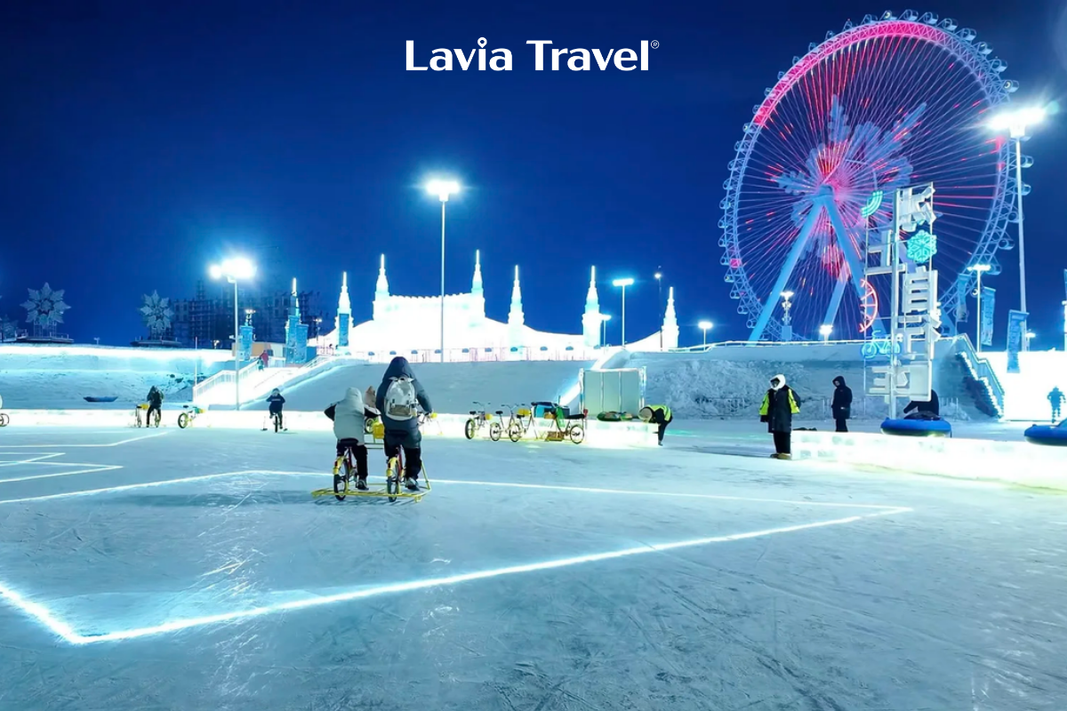 Đạp xe tại Cáp Nhĩ Tân Ice and Snow world