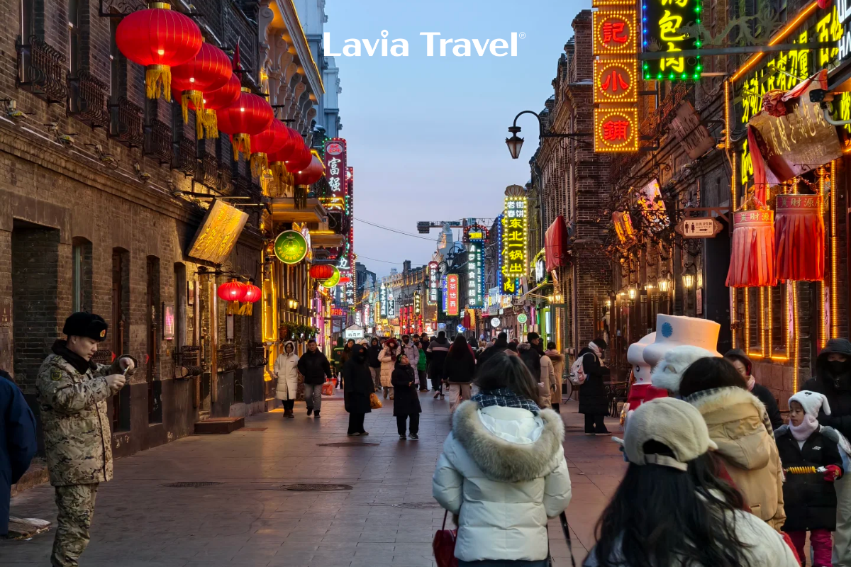 Khu phố Daowai Cáp Nhĩ Tân mùa đông