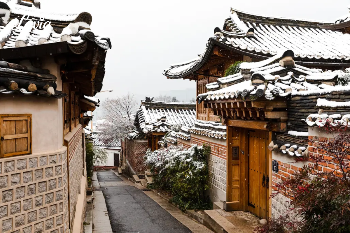 làng Bukchon Hanok mùa đông