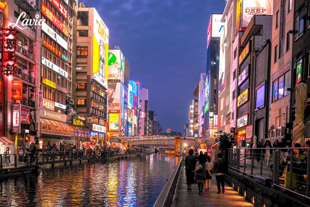phố dotonbori Osaka Nhật Bản 